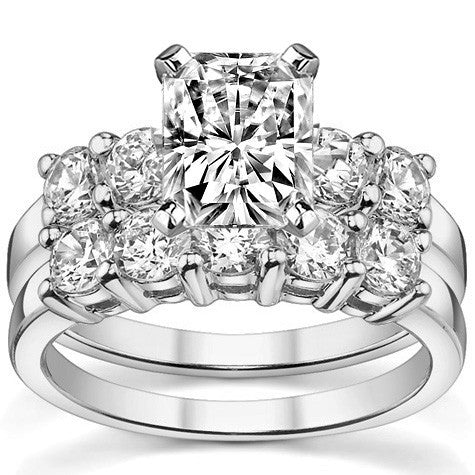 Round Brilliant Moissanite Engagement Ring Setting 0.60ct