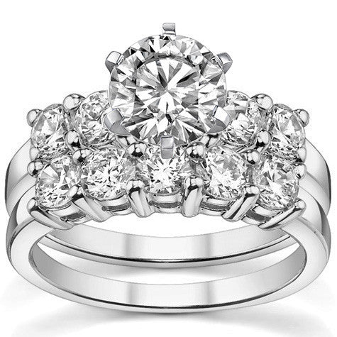 Round Brilliant Moissanite Engagement Ring Setting 0.60ct