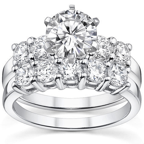 Round Brilliant Moissanite Engagement Ring Setting 0.60ct