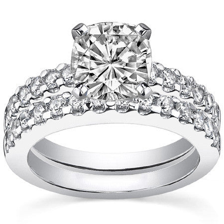 2mm Round Brilliant Moissanite Engagement Ring Setting 0.36ct