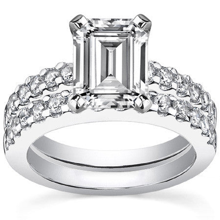 2mm Round Brilliant Moissanite Engagement Ring Setting 0.36ct
