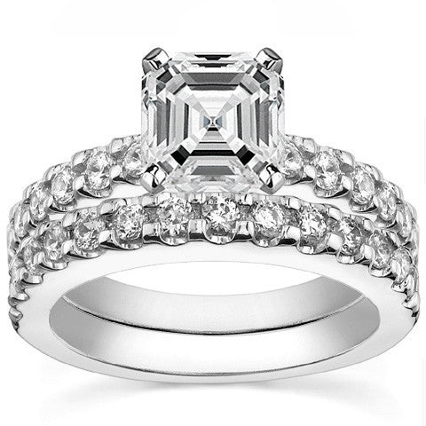 Round Brilliant Moissanite Engagement Ring Setting 0.72ct