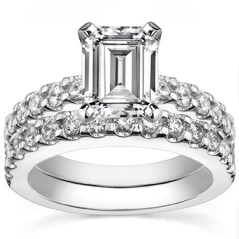 Round Brilliant Moissanite Engagement Ring Setting 0.72ct