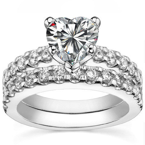 Round Brilliant Moissanite Engagement Ring Setting 0.72ct
