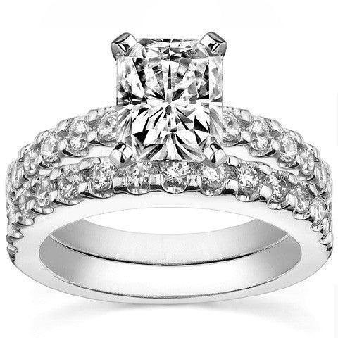 Round Brilliant Moissanite Engagement Ring Setting 0.72ct