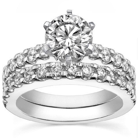 Round Brilliant Moissanite Engagement Ring Setting 0.72ct