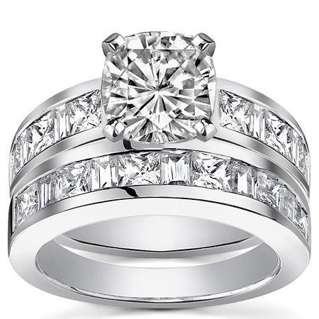 Square & Diamond Baguette Engagement Ring, 1.4ct