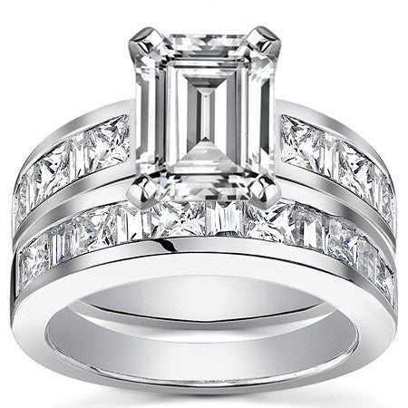 Square & Diamond Baguette Engagement Ring, 1.4ct