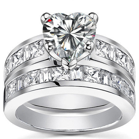 Square & Diamond Baguette Engagement Ring, 1.4ct