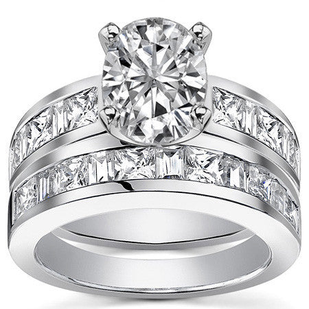 Square & Diamond Baguette Engagement Ring, 1.4ct