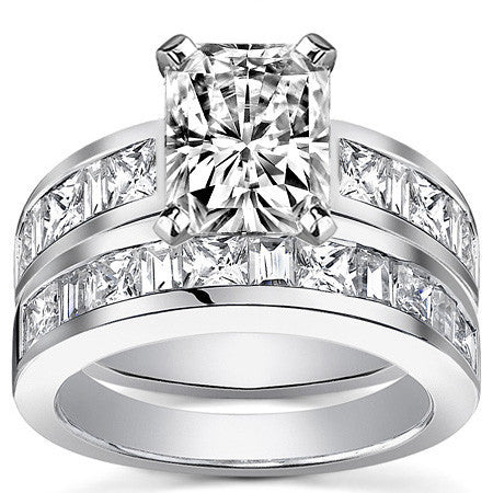 Square & Diamond Baguette Engagement Ring, 1.4ct