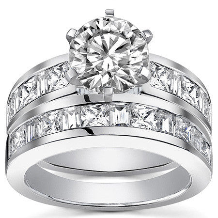 Square & Diamond Baguette Engagement Ring, 1.4ct