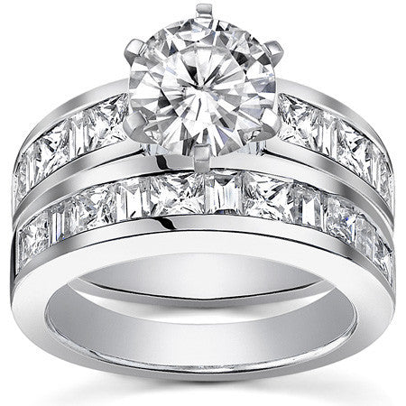 Square & Diamond Baguette Engagement Ring, 1.4ct