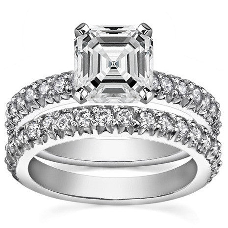 Round Brilliant Moissanite Engagement Ring Setting, 0.54ct