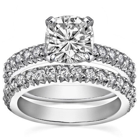 Round Brilliant Moissanite Engagement Ring Setting, 0.54ct