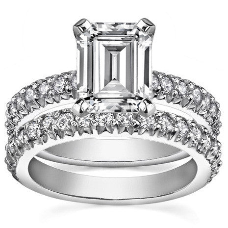 Round Brilliant Moissanite Engagement Ring Setting, 0.54ct