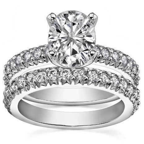 Round Brilliant Moissanite Engagement Ring Setting, 0.54ct