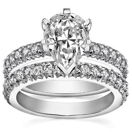 Round Brilliant Moissanite Engagement Ring Setting, 0.54ct