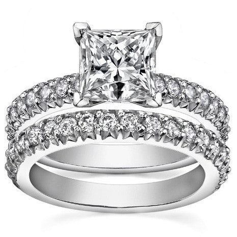 Round Brilliant Moissanite Engagement Ring Setting, 0.54ct