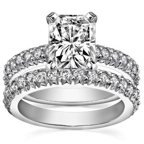 Round Brilliant Moissanite Engagement Ring Setting, 0.54ct