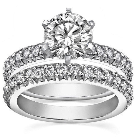 Round Brilliant Moissanite Engagement Ring Setting, 0.54ct