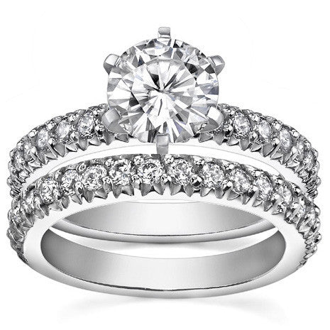 Round Brilliant Moissanite Engagement Ring Setting, 0.54ct