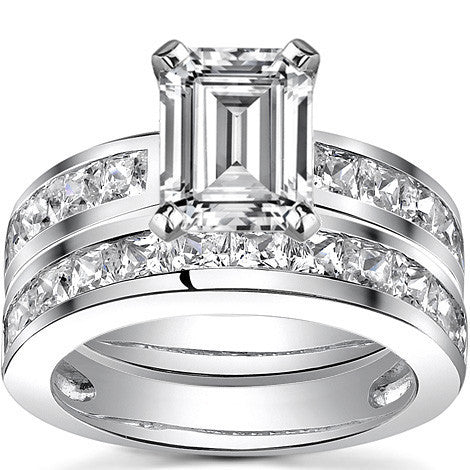 Square Moissanite Engagement Ring Setting, 1.3ct