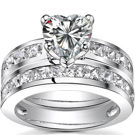 Square Moissanite Engagement Ring Setting, 1.3ct