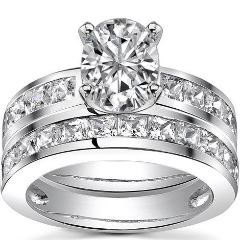 Square Moissanite Engagement Ring Setting, 1.3ct