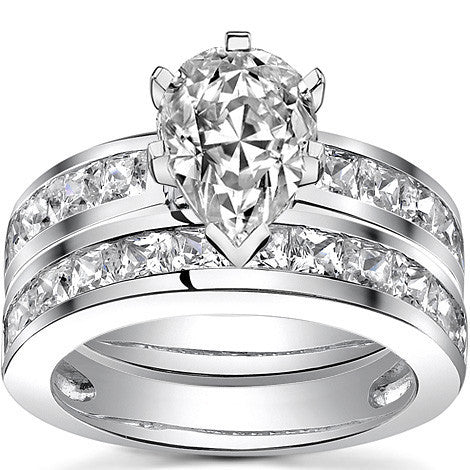 Square Moissanite Engagement Ring Setting, 1.3ct