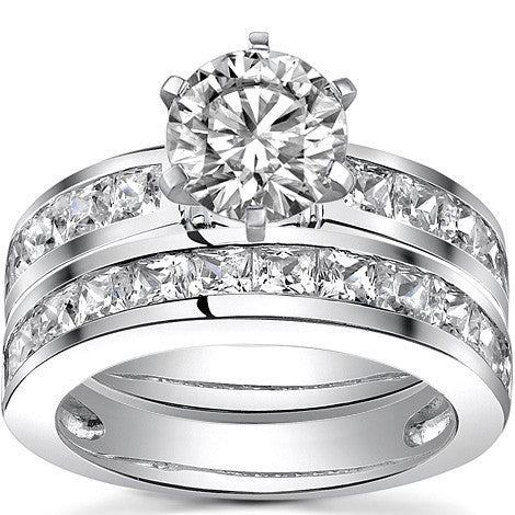 Square Moissanite Engagement Ring Setting, 1.3ct