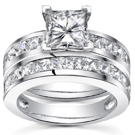 Square Moissanite Engagement Ring Setting, 1.3ct