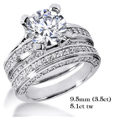 Round Brilliant Moissanite Engagement Ring