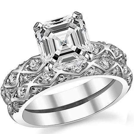 Round Brilliant Moissanite Engagement Ring Setting 0.24ct