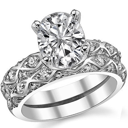 Round Brilliant Moissanite Engagement Ring Setting 0.24ct