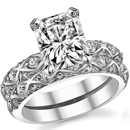 Round Brilliant Moissanite Engagement Ring Setting 0.24ct
