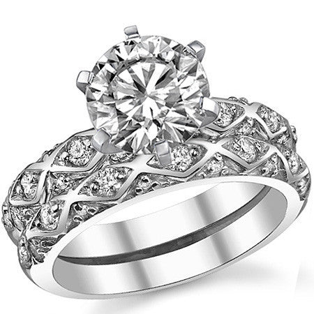 Round Brilliant Moissanite Engagement Ring Setting 0.24ct