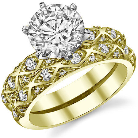 Round Brilliant Moissanite Engagement Ring Setting 0.24ct