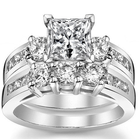 Round Brilliant Moissanite Engagement Setting Set (.75ct)