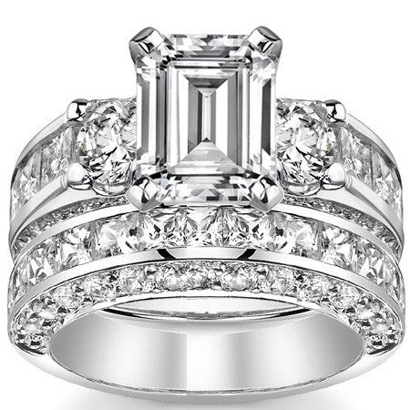Round Brilliant Moissanite Engagement Ring Setting, 2.56ct