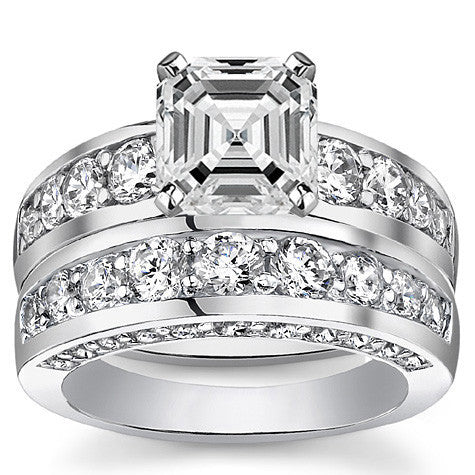 Round Brilliant Moissanite Engagement Ring Setting 1.1ct