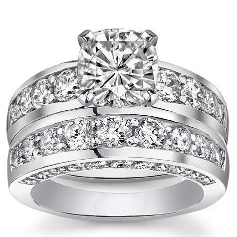 Round Brilliant Moissanite Engagement Ring Setting 1.1ct