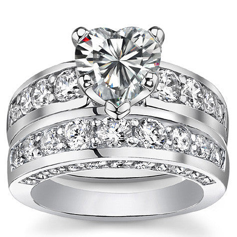 Round Brilliant Moissanite Engagement Ring Setting 1.1ct