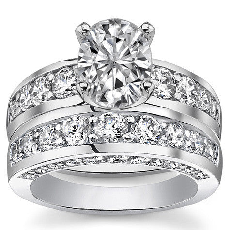 Round Brilliant Moissanite Engagement Ring Setting 1.1ct