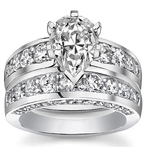 Round Brilliant Moissanite Engagement Ring Setting 1.1ct