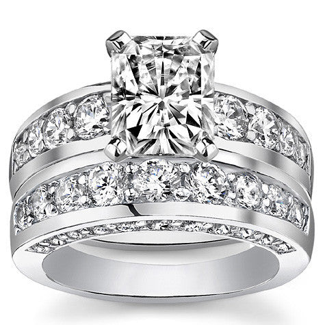 Round Brilliant Moissanite Engagement Ring Setting 1.1ct