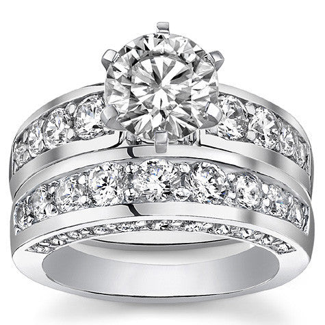 Round Brilliant Moissanite Engagement Ring Setting 1.1ct