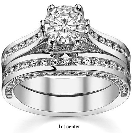 Round 6-Prong Trellis Moissanite Engagement Ring