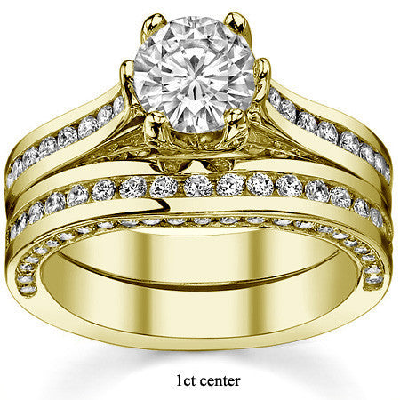 Round 6-Prong Trellis Moissanite Engagement Ring