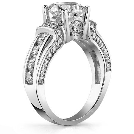 Round & Sapphire/Ruby Moissanite Wedding Set